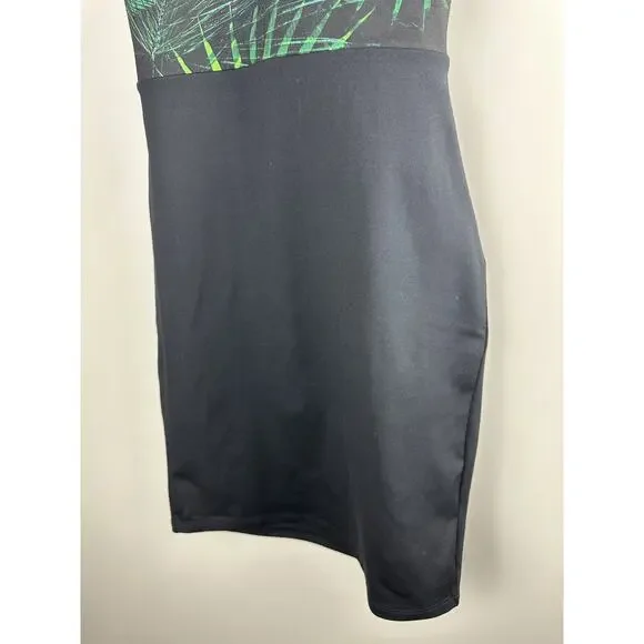 NWT Fabletics Malindi Criss Cross Cut Out Strappy Dress Green Black Leaves Small - Picture 11 of 14